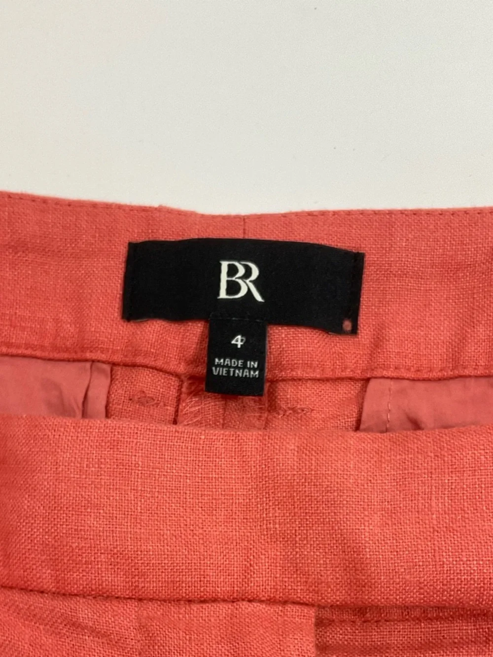 Banana Republic LINA STRAIGHT LINEN PANTS -Coral